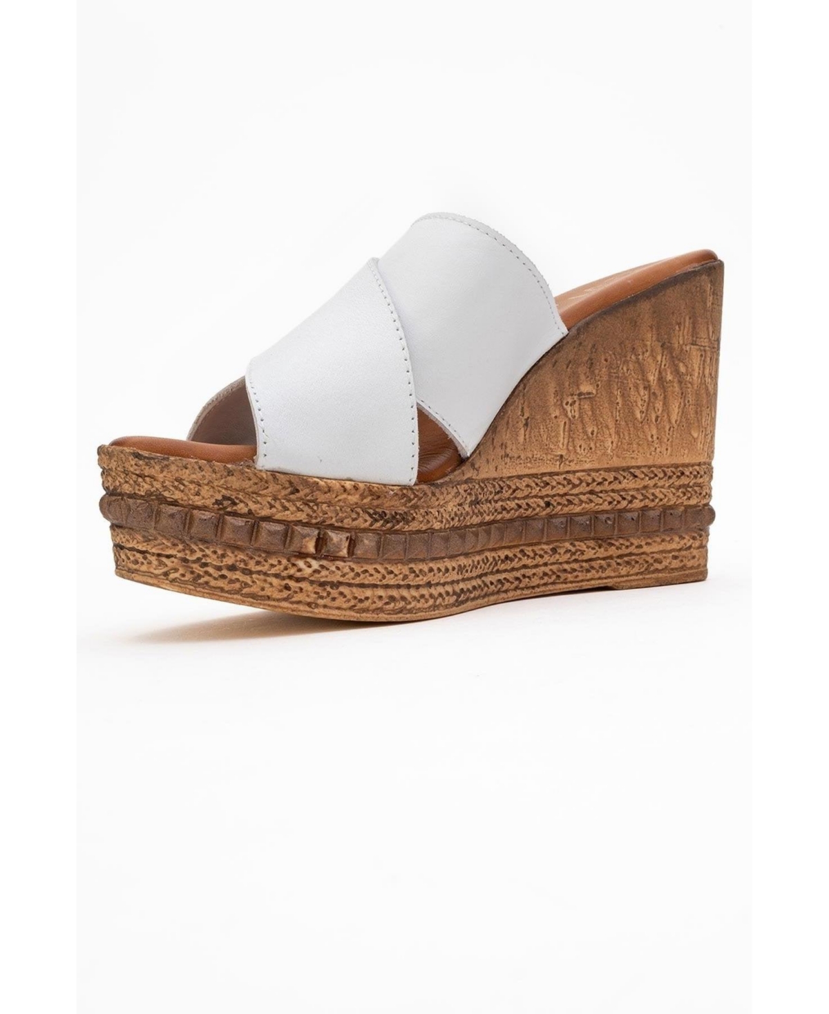Forever & Always Shoes Lois Wedge Leather Sandal (Women)
