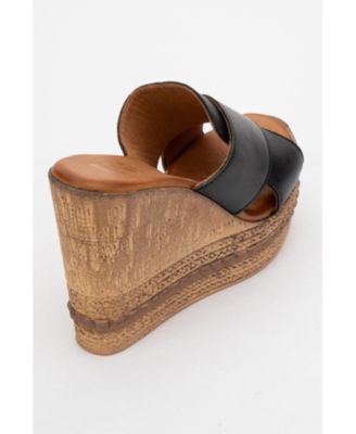 Lois Wedge Leather Sandal (Women)