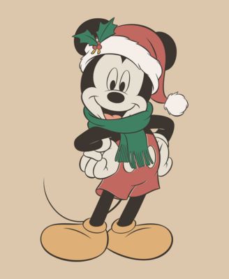 Men's Santa Mickey Crewneck T-Shirt