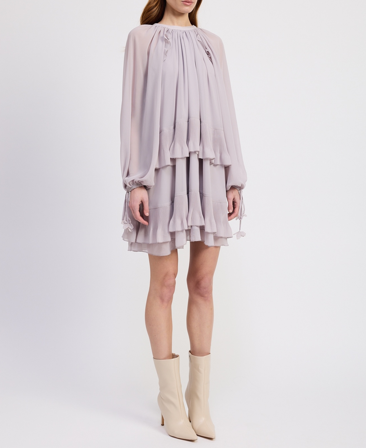 En Saison Women's Nicollette Ruffle Tiered Mini Dress