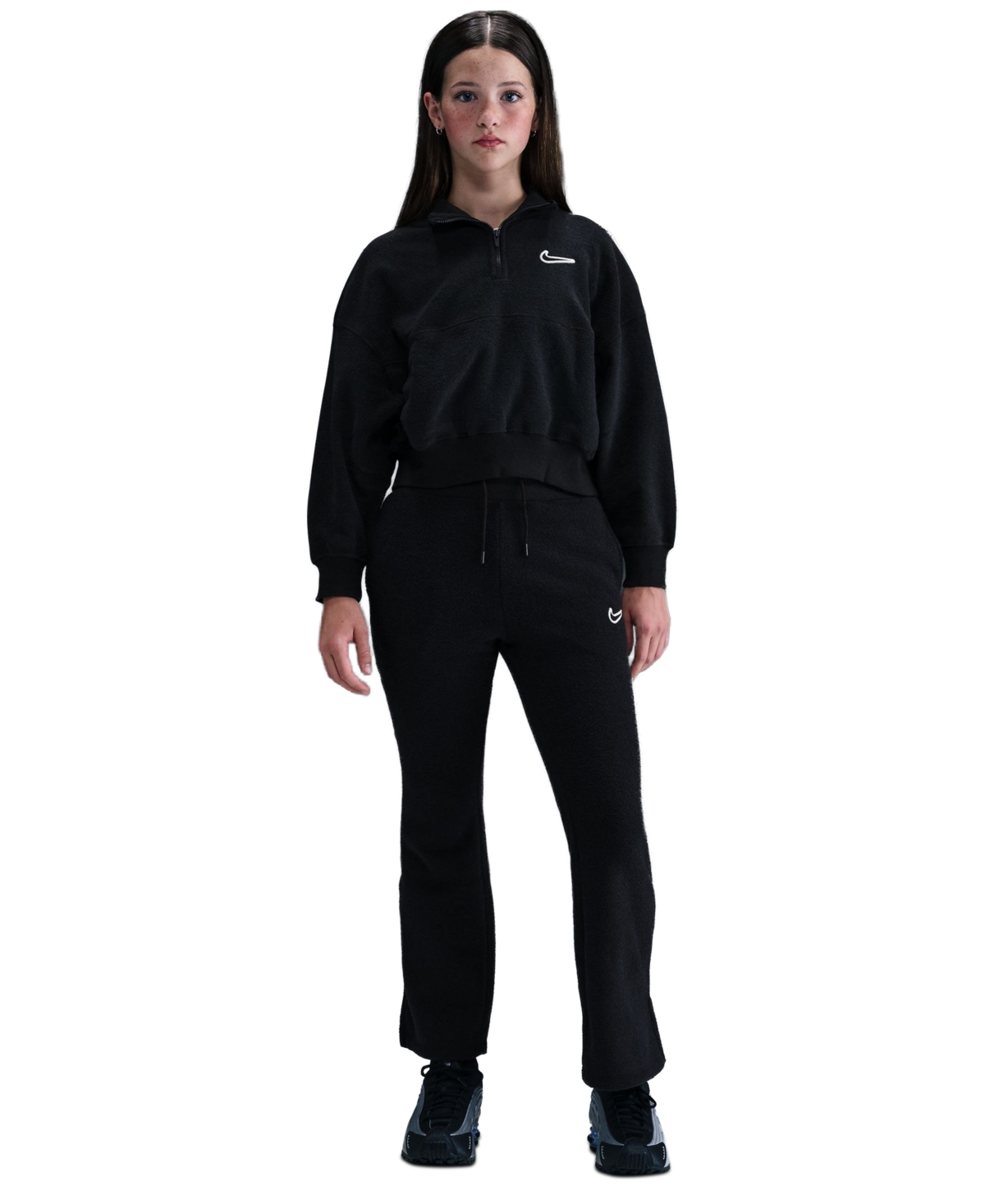 Nike Girls 7-16 Long Sleeves Fleece Top