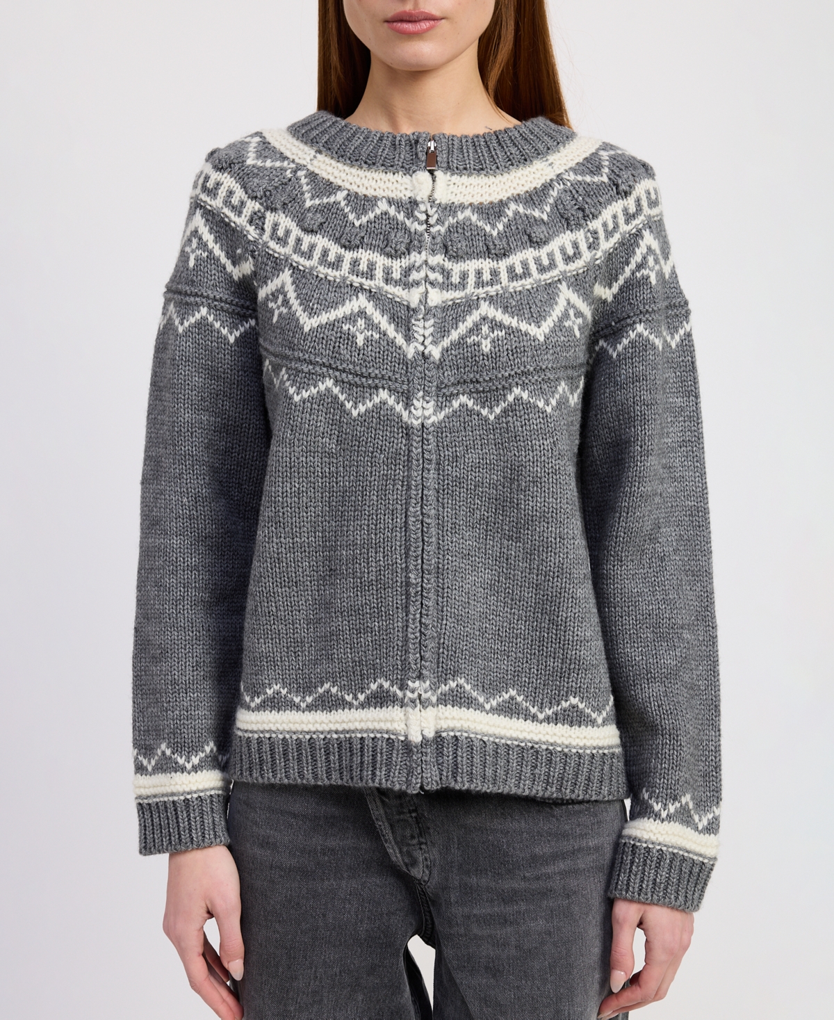 En Saison Women's Esther Crewneck Sweater Jacket