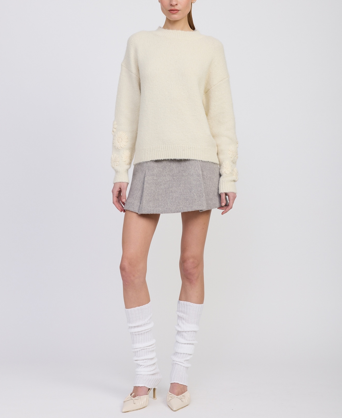 En Saison Women's Carrington Belted Skirt In Gray