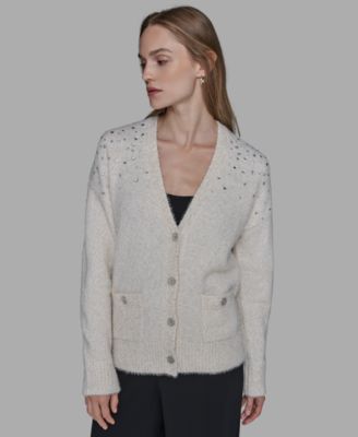 Women’s V-Neck Cardigan with Signature Button Closure