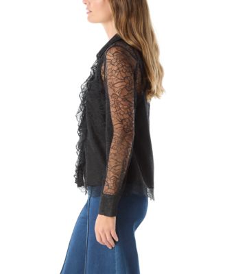 DO by Women's Erynn Lace Button Front Top