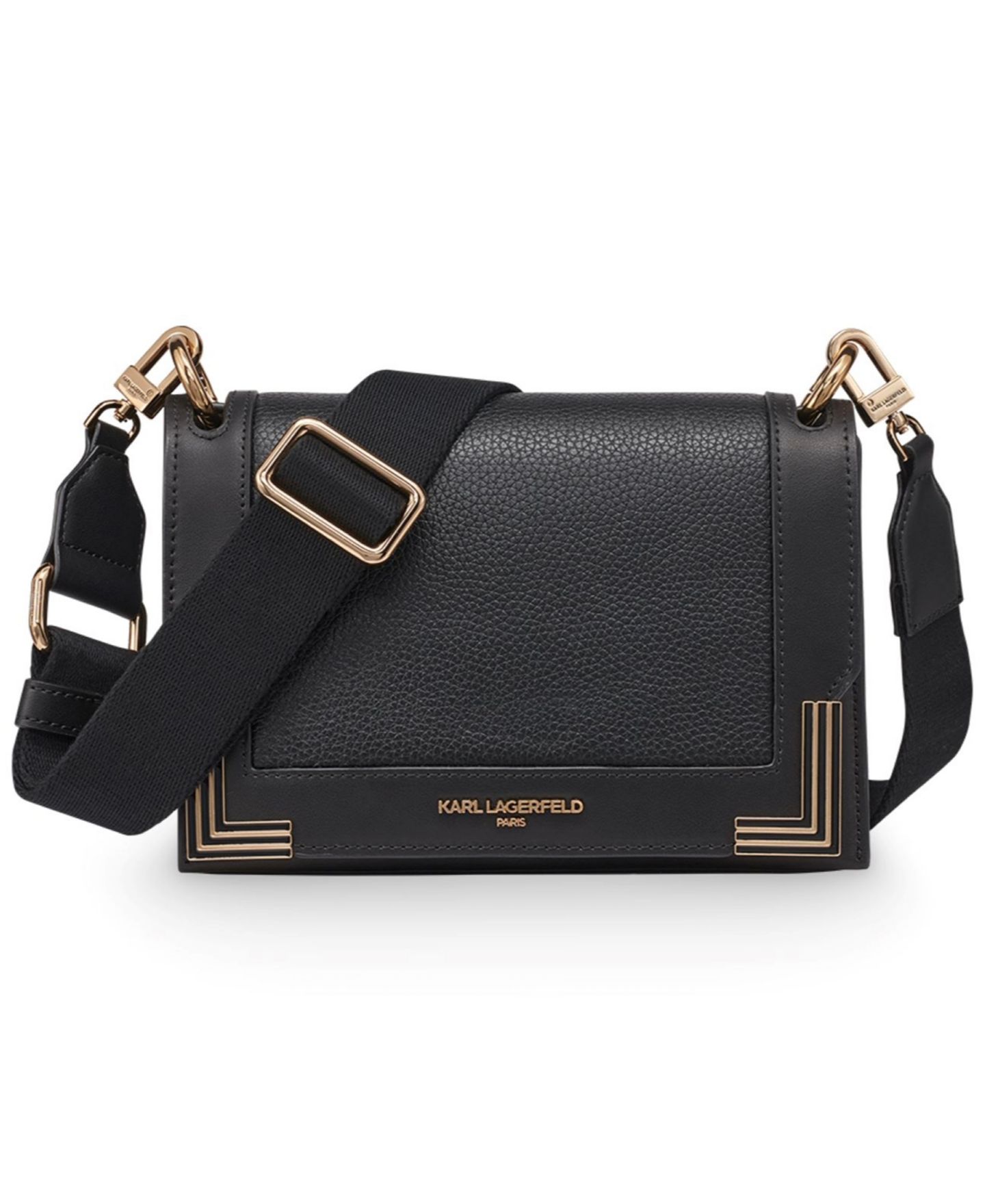 Женская сумка KARL LAGERFELD PARIS Camille Shoulder Handbag, цвет: Чёрный / Золотой — фото 1