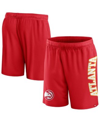 Fanatics - Men's Red Atlanta Hawks Post Up Mesh Shorts