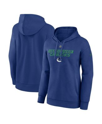Fanatics - Women's Blue Vancouver Canucks Authentic Pro Core Primary Fleece Pullover Hoodie