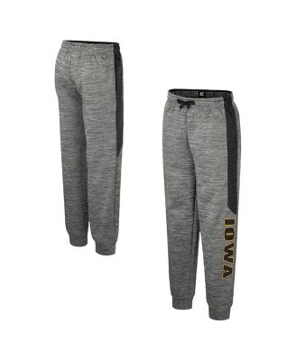 Colosseum - Big Boys and Girls Heather Gray Iowa Hawkeyes Fleece Pants