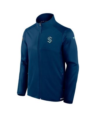 Men's Navy Seattle Kraken Authentic Pro Rink Fleece Full-Zip Jacket