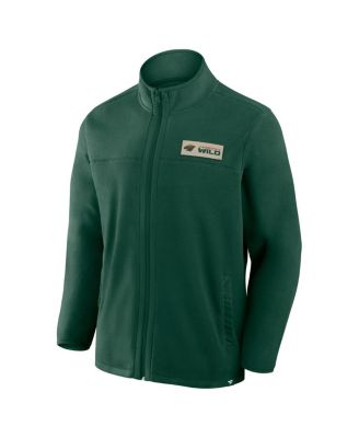 Men's Green Minnesota Wild Home Ice Fleece Full-Zip Jacket