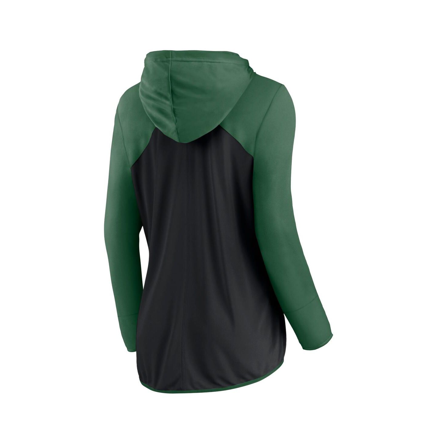 Женское худи Fanatics Black/Green New York Jets Script Full-Zip — фото 3