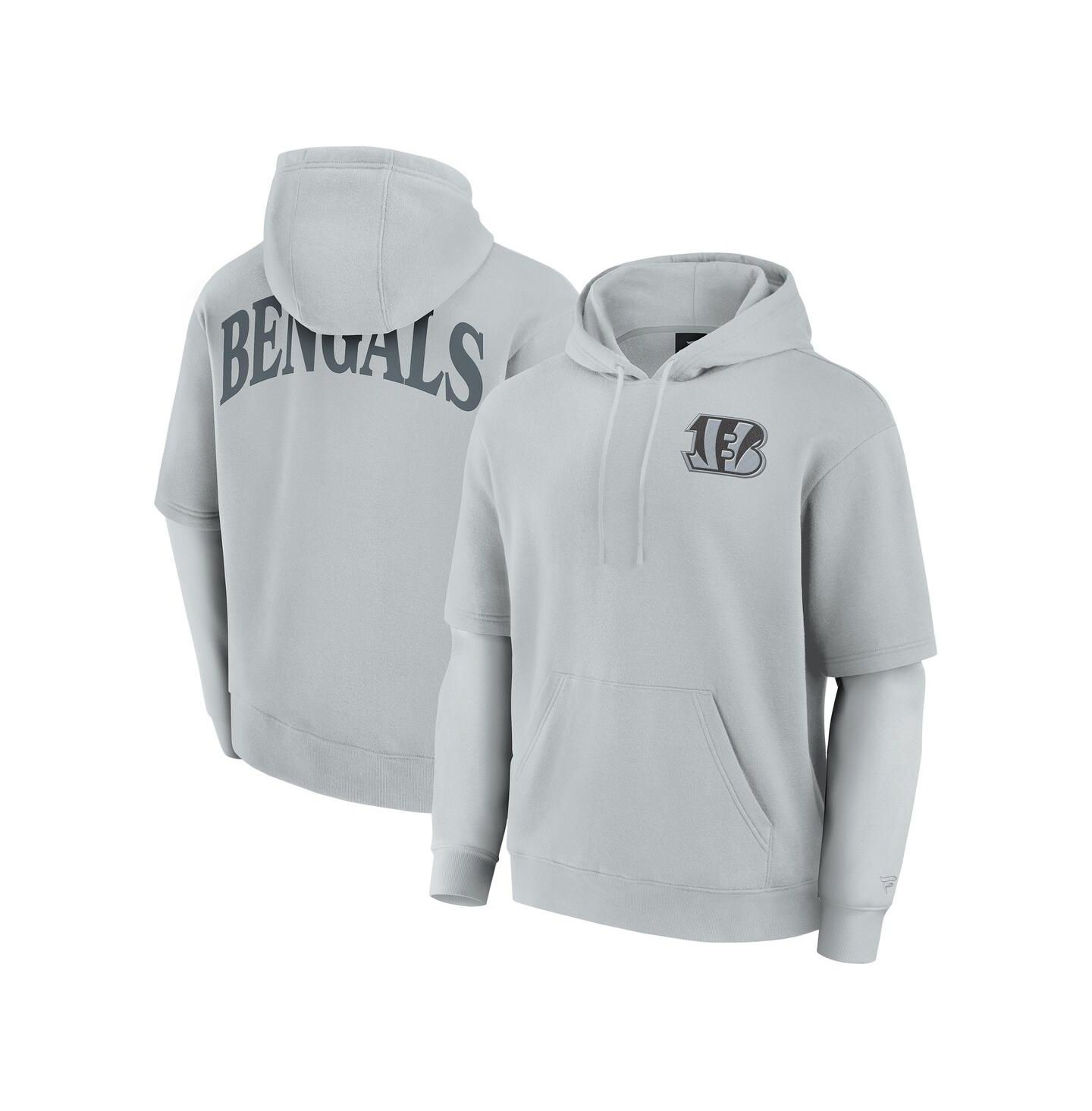 Худи Fanatics Gray Cincinnati Bengals Sleek Elements Pullover — фото 1