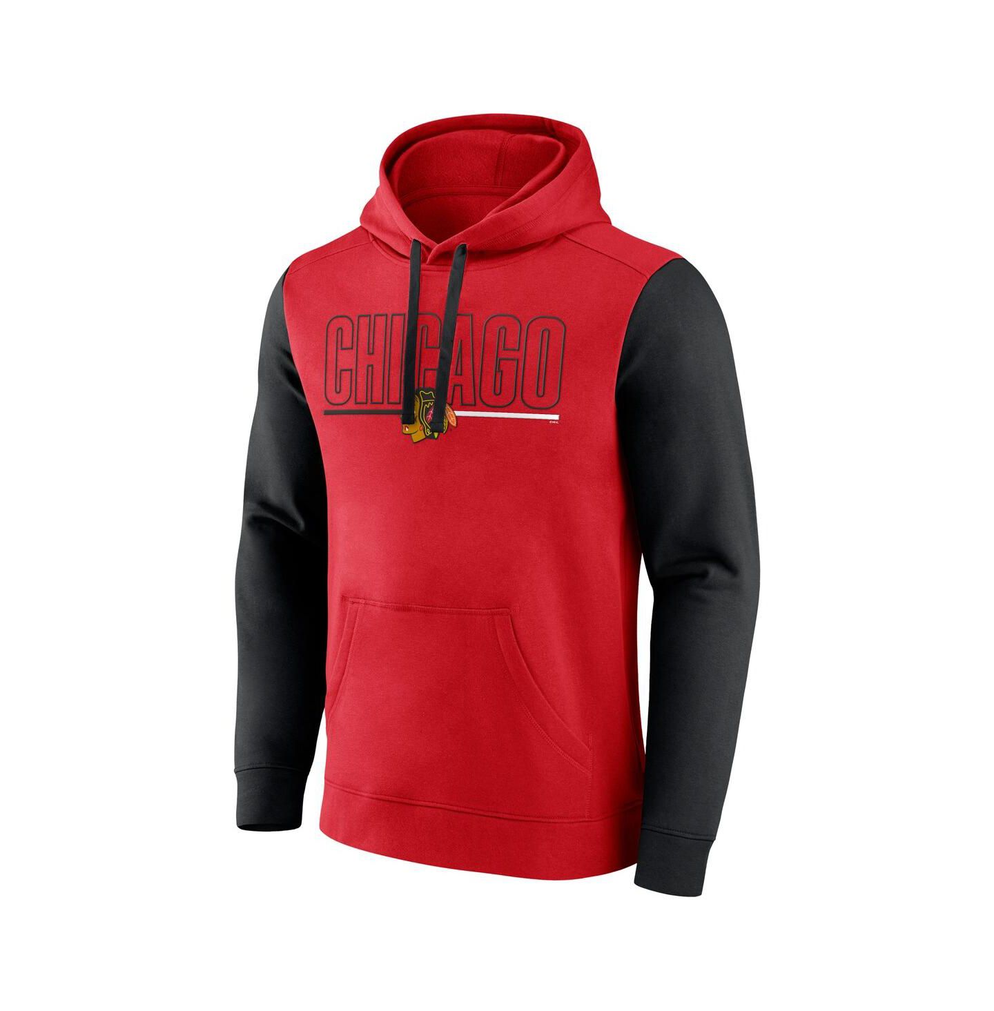 Мужское худи Logo Athletic Red Chicago Blackhawks Deliver Fleece Pullover — фото 2