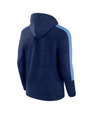 Men's Heather Navy Tennessee Titans Gains Full-Zip Hoodie