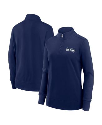 Logo Athletic - Women's College Navy Seattle Seahawks Velocity Quarter-Zip Jacket