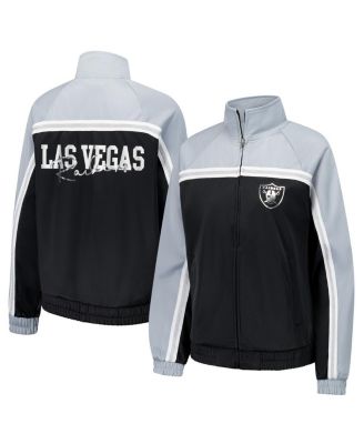 G-III 4Her by Carl Banks - Women's Black Las Vegas Raiders Post Game Full-Zip Track Jacket