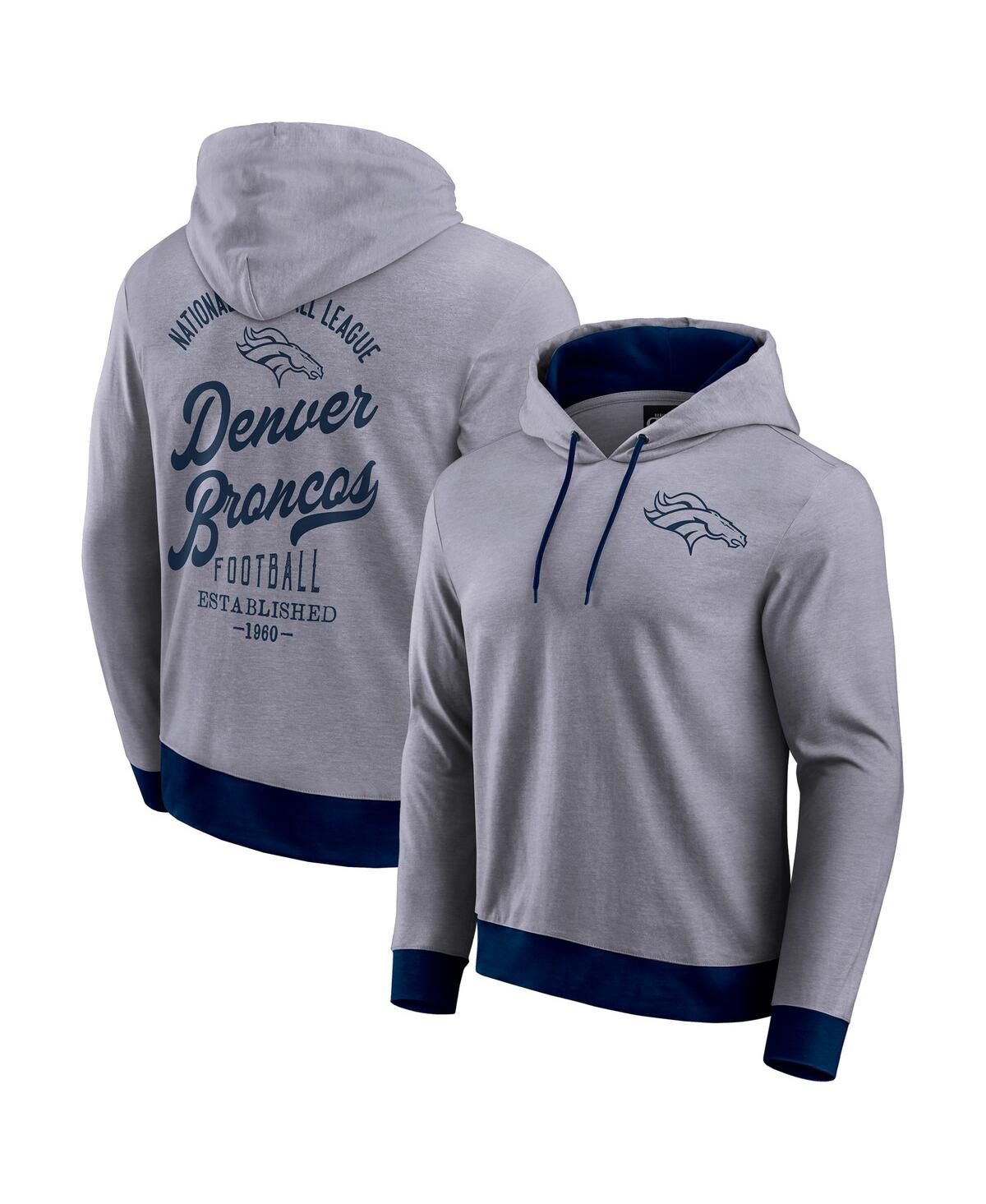 Коллекция Darius Rucker от бренда Denver Broncos - мужской темно-синий вязаный пуловер с капюшоном в тон