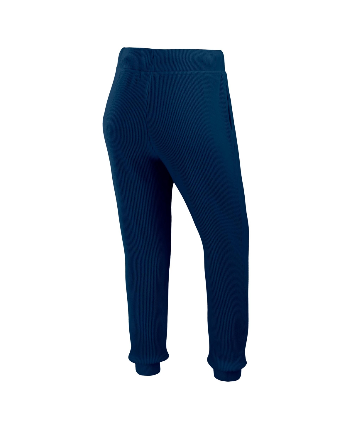 Wear By Erin Andrews Women's Cream New England Patriots Knitted Tri-blend Long Sleeve T-shirt Pants Lounge Set In Blue