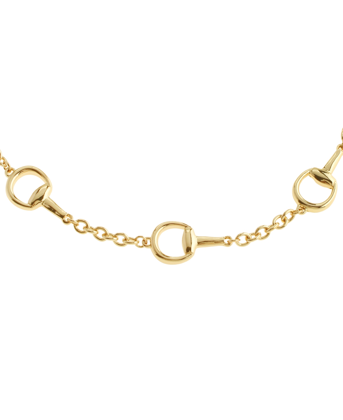 Steve Madden Gold Collegiate Link Strand Necklace In Gold