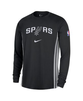 Men's Black San Antonio Spurs 2025/26 Authentic Pre-Game Legend Dri-FIT Long Sleeve Shooting Shirt