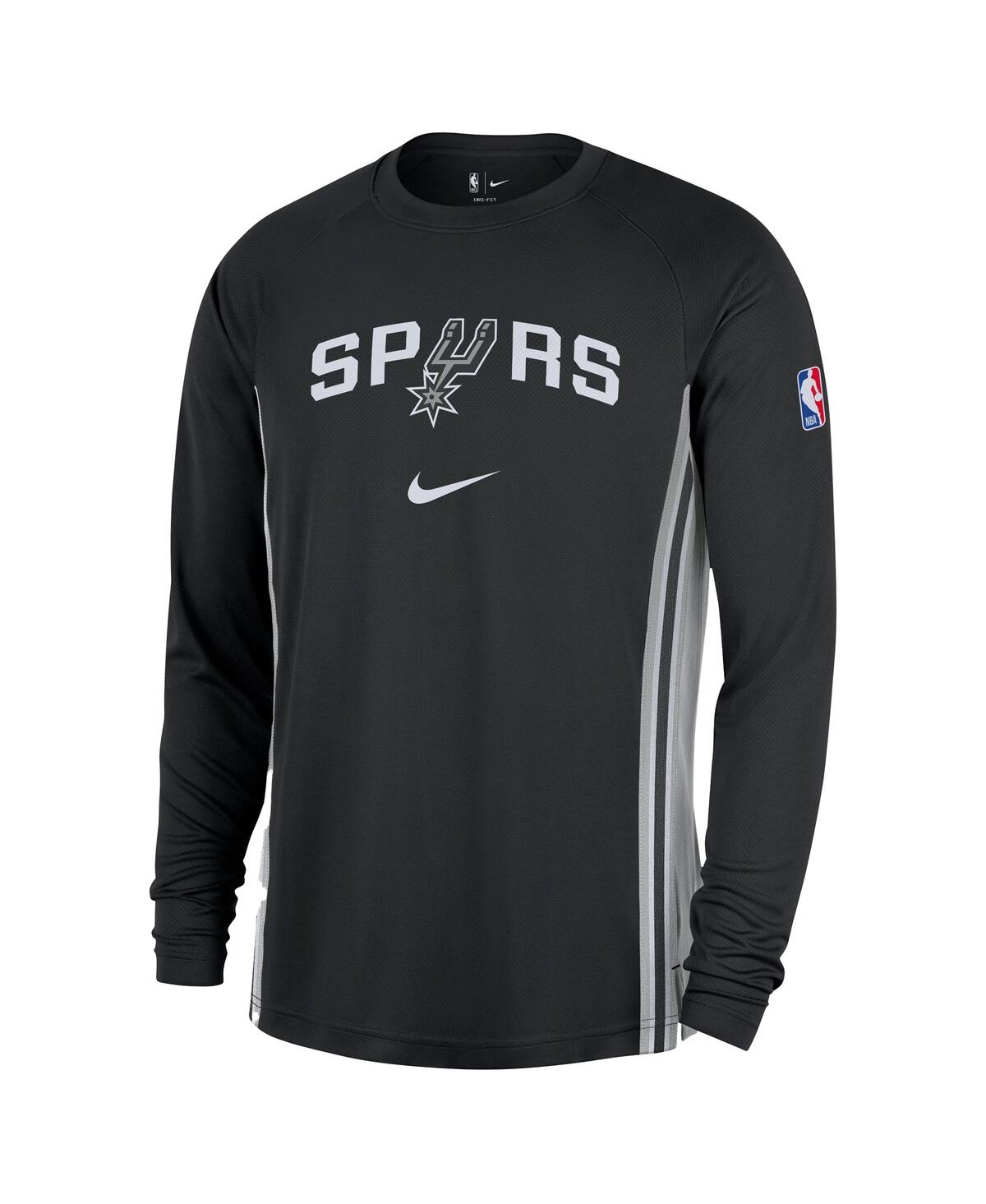 Nike Men's Black San Antonio Spurs 2025/26 Authentic Pre-game Legend Dri-fit Long Sleeve Shooting Shirt In Black