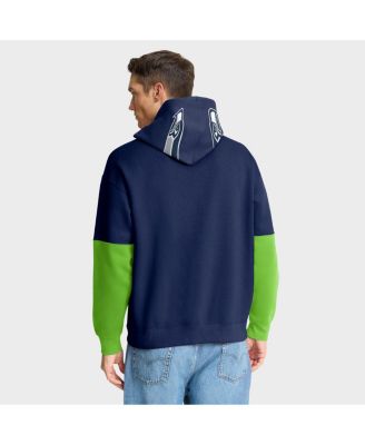 Men's College Navy Seattle Seahawks Helmet Pullover Hoodie
