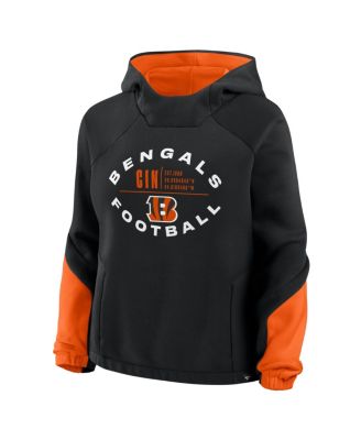 Women's Black Cincinnati Bengals Oversized&nbsp;Redzone Bubble Screen Pullover Hoodie