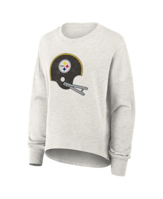 Women's Heather Gray Pittsburgh Steelers Oversized Hometown Pullover Sweatshirt