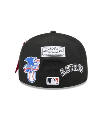 x Alpha Industries Men's Black Houston Astros 59FIFTY Fitted Hat