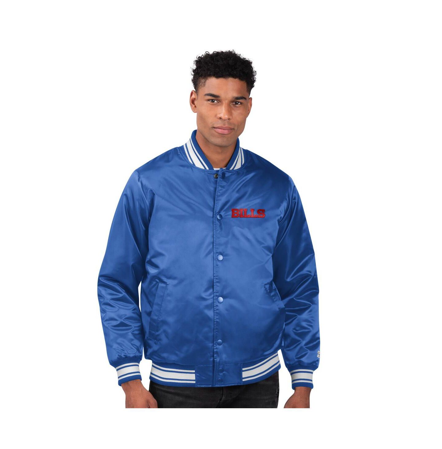 Мужская куртка Starter Royal Buffalo Bills Locker Room Satin Full-Snap Varsity — фото 1