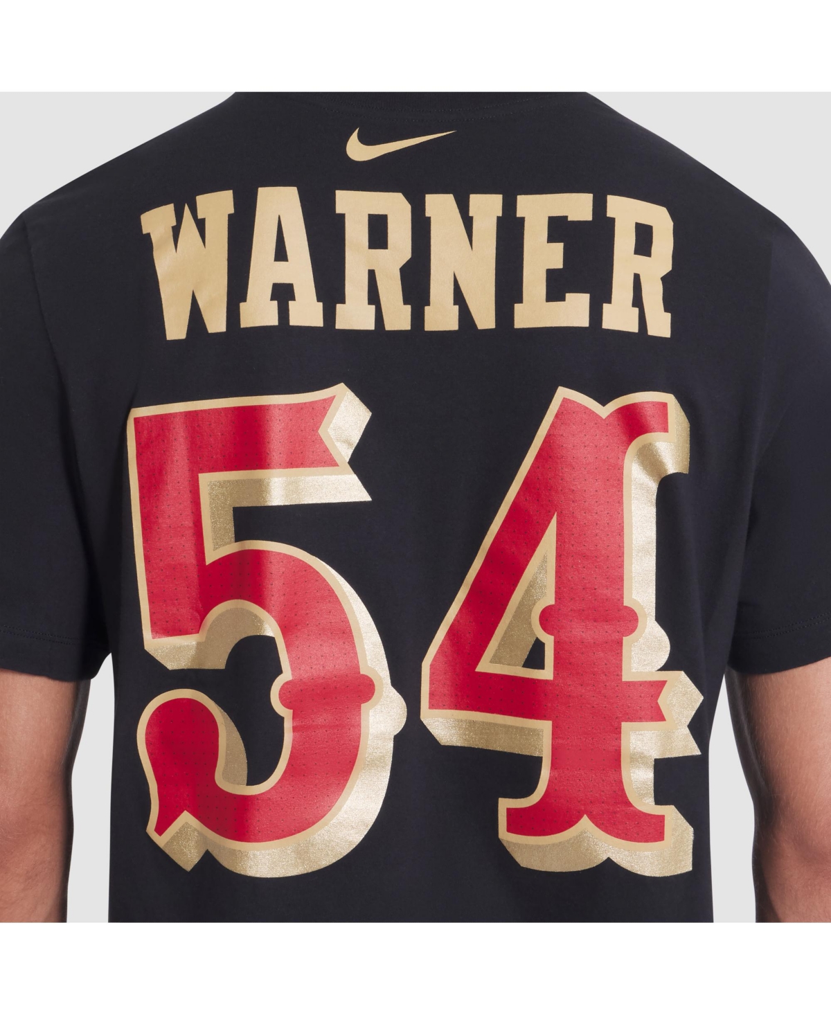 Nike Men's Fred Warner Black San Francisco 49ers 2025 Rivalries Collection Player Name Number T-Shirt