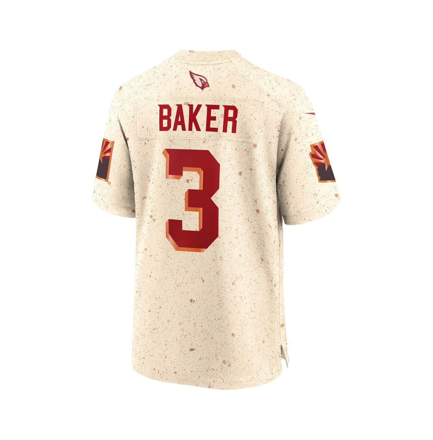 Мужской топ Nike Budda Baker Natural Arizona Cardinals 2025 Rivalries Collection Game Jersey — фото 3