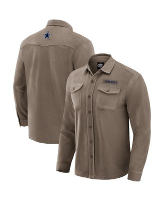 Fanatics - Men's Darius Rucker Collection by Tan Dallas Cowboys Polar Fleece Cozy Button-Up Shirt