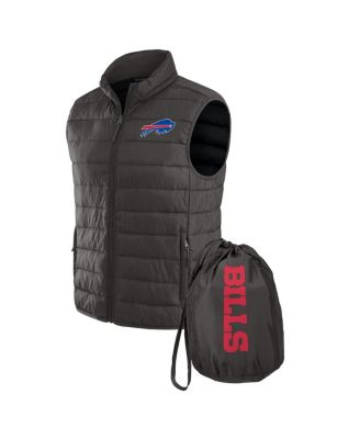 Fanatics - Men's NFL x Darius Rucker Collection by Gray Buffalo Bills Packable Full-Zip Vest with Travel Bag