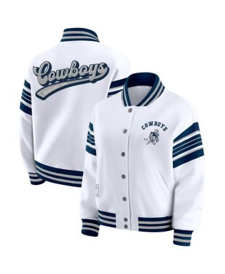 WEAR by Erin Andrews - Women's White Dallas Cowboys Full-Snap Fleece Sweatshirt Jacket