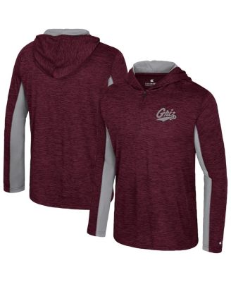 Colosseum - Men's Maroon Montana Grizzlies Always Sunny Quarter-Zip Hoodie