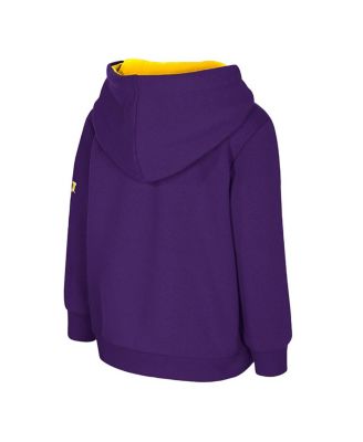 Toddler Purple LSU Tigers Big Logo Volume Fleece Pullover Hoodie