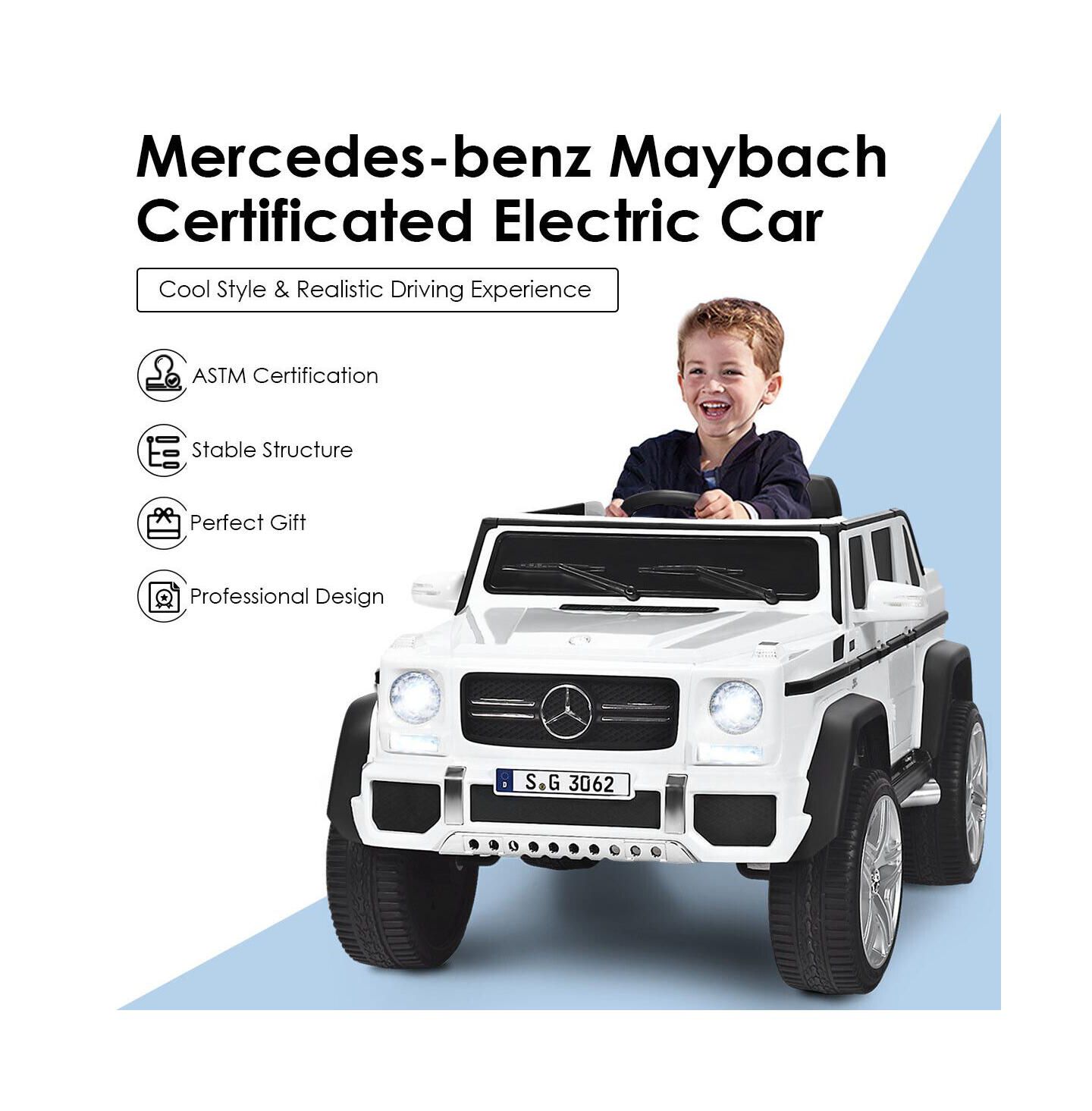 Детская игрушка HONGGE Licensed Mercedes-Benz 12V Powered Ride-On Car with Remote Control, Ages 3+, цвет: Белый — фото 8