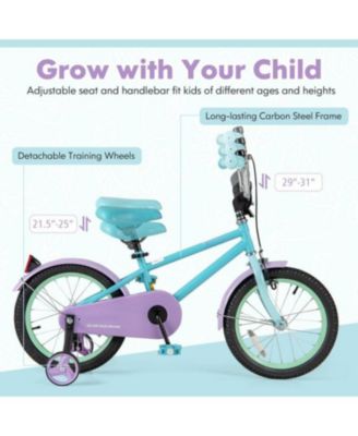 16 Inch Kids Bike with Adjustable Handlebar and Saddle