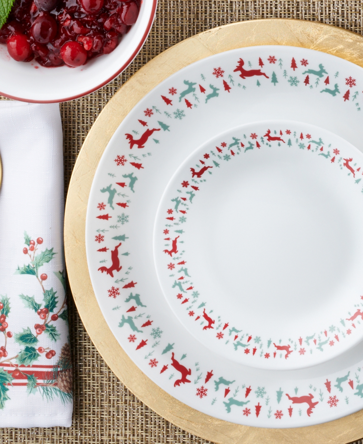 Corelle Winter Berries 18-Pc. Dinnerware Set, Service For 6