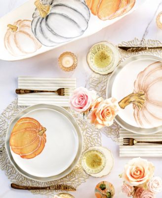 Pumpkins Narrow Oval Platter