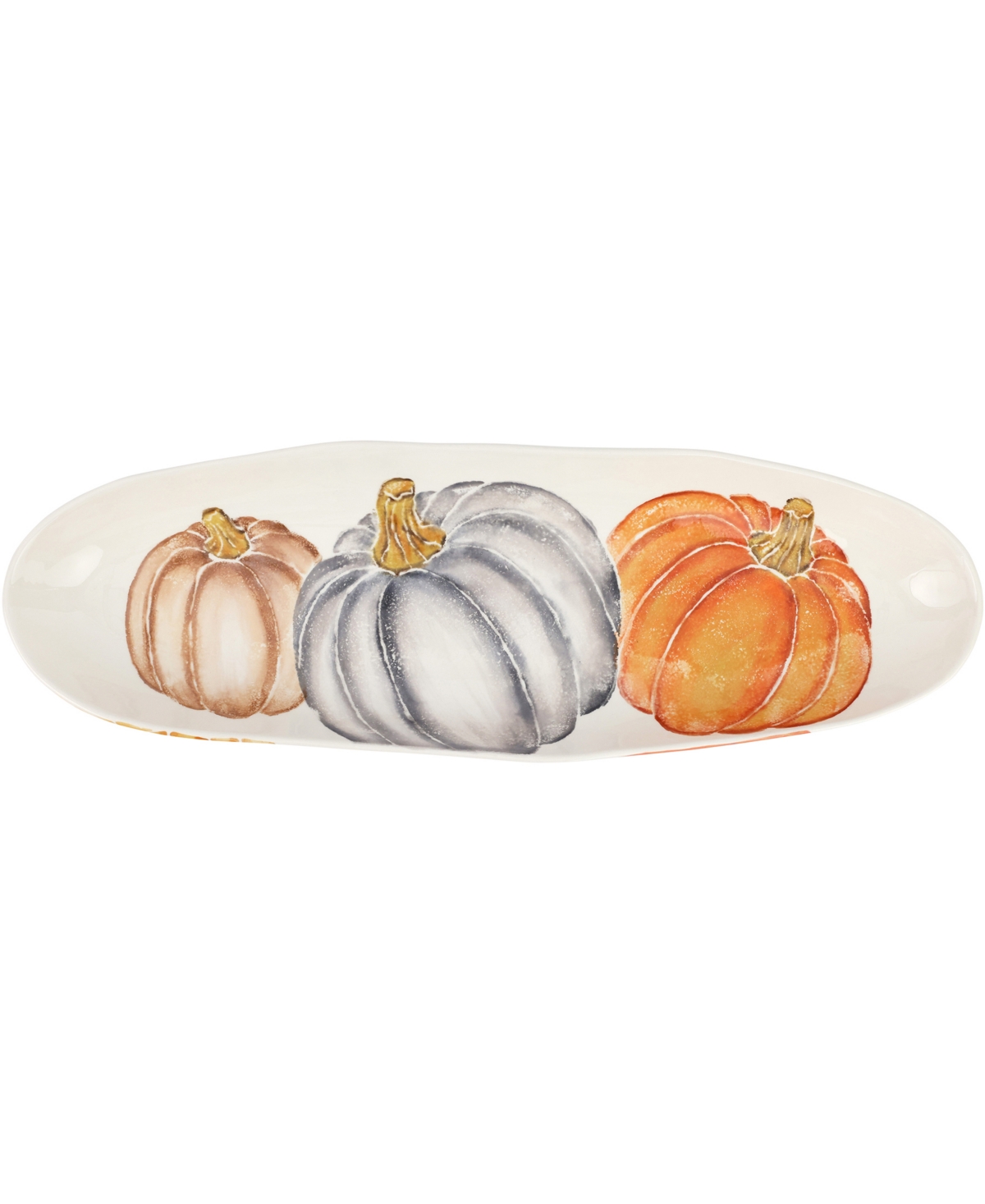 Vietri Pumpkins Narrow Oval Platter In Multi