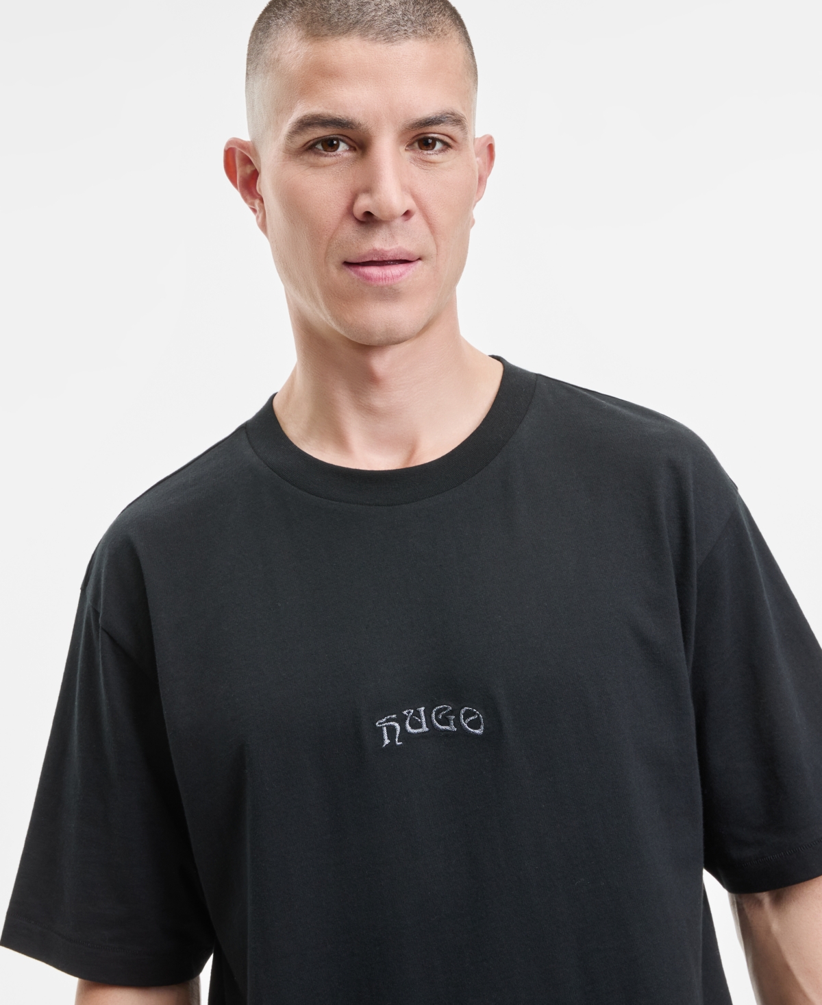 Hugo Boss Men's Dadsu Oversized Short-Sleeve Logo Graphic Crewneck T-Shirt