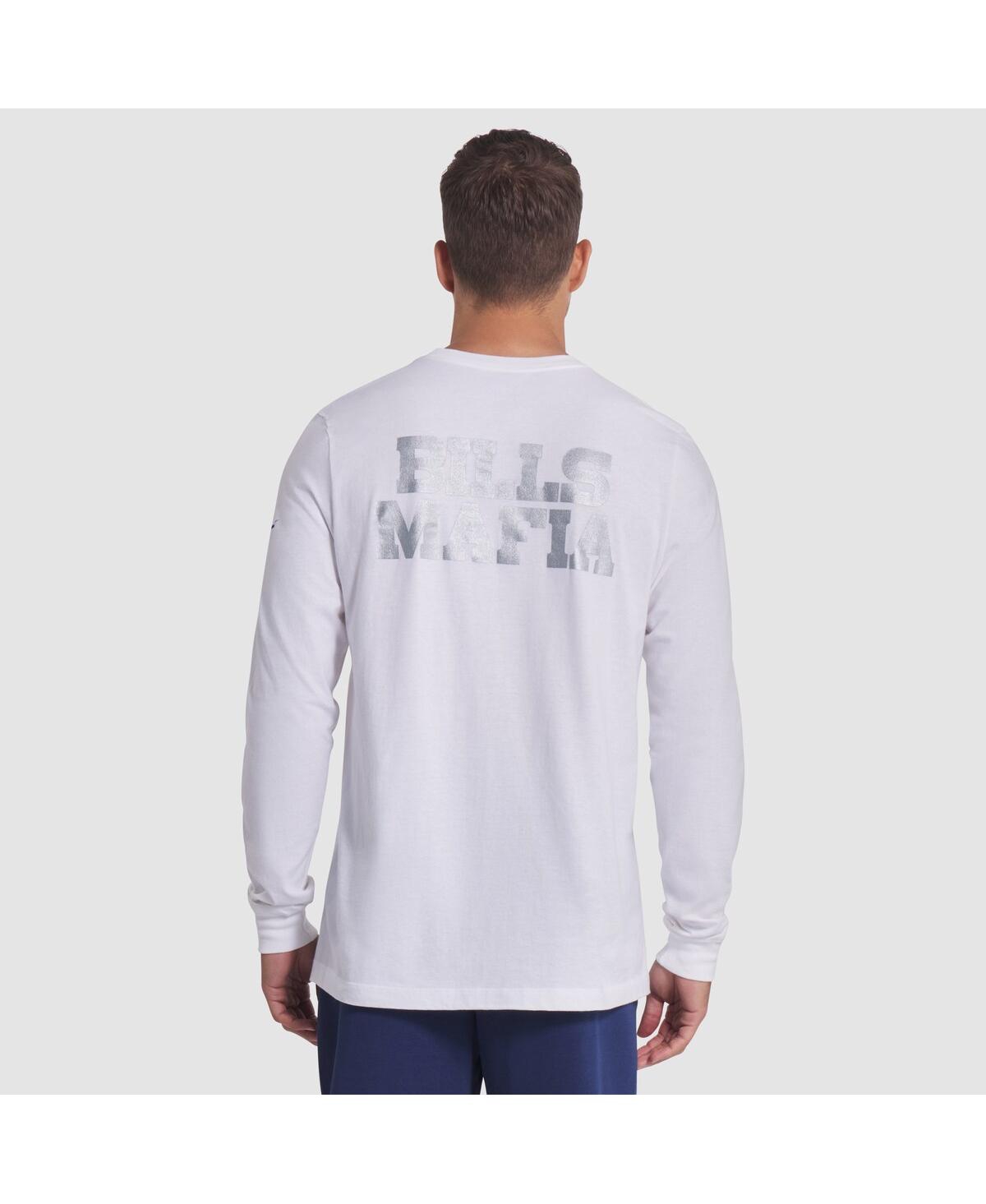 Nike Men's White Buffalo Bills 2025 Rivalries Collection Essential Long Sleeve T-Shirt