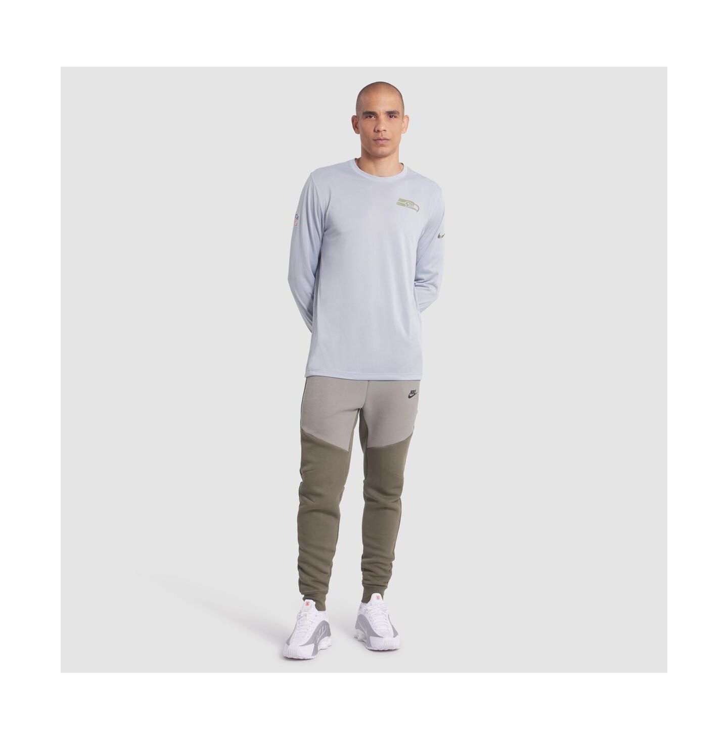 Мужская футболка Nike Wolf Gray Seattle Seahawks 2025 Rivalries Collection Sideline Legend Dri-FIT Long Sleeve — фото 3
