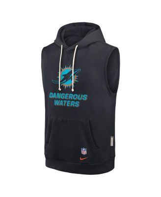 Men's Pitch Blue Miami Dolphins 2025 Rivalries Collection Standard Issue Sideline Dri-FIT Sleeveless Hoodie