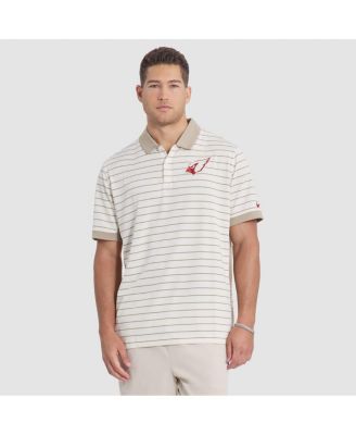 Nike - Men's Natural Arizona Cardinals 2025 Rivalries Collection Sideline Victory Striped Dri-FIT Polo Shirt