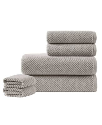 Diagonal Ribbed Cotton 6-Pc. Towel Set