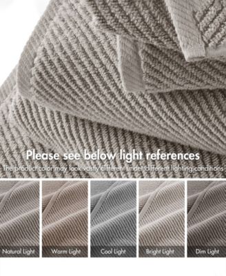 Diagonal Ribbed Cotton 6-Pc. Towel Set